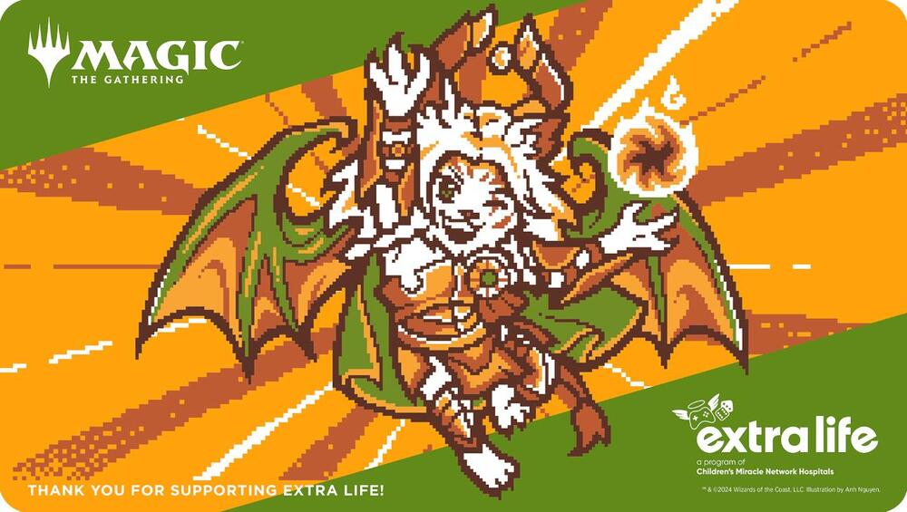 mtg プレイマット アジャニ extra life Extra Life 2024 Playmat for Magic: The Gathering - Pixel Ajani