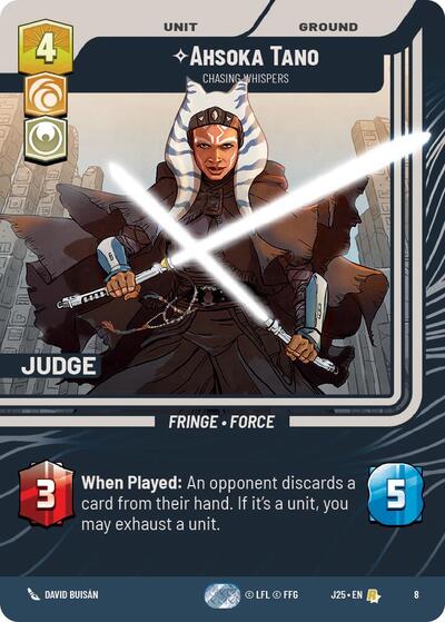Ahsoka Tano - Chasing Whispers Judge Promos Rare Star Wars Unlimited card — value and price