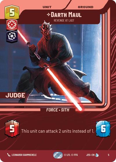 Darth Maul - Revenge at Last card