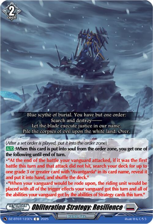 Obliteration Strategy: Resilience