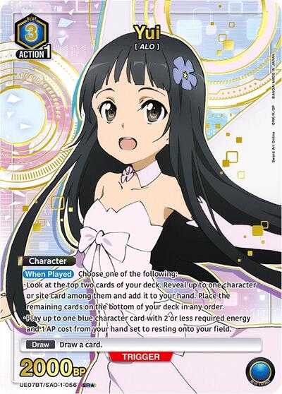 Yui (056) (SR*) UE07BT: Sword Art Online Super Rare 1-Star Union Arena card — value and price
