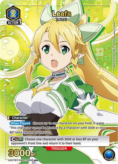 Leafa (059) (R*) UE07BT: Sword Art Online Rare 1-Star Union Arena card — value and price