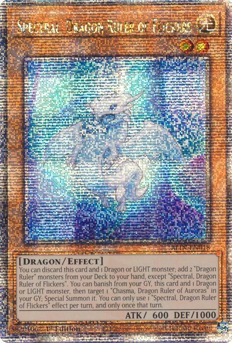 遊戯王4 Spectral, Dragon Ruler of Flickers (Quarter Century Secret Rare