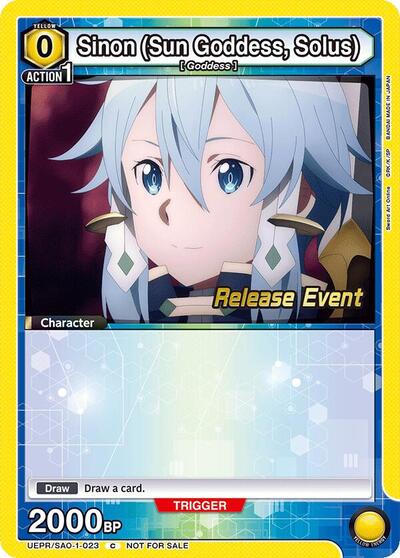 Sinon (Sun Goddess, Solus) (023) UE07BT: Sword Art Online Release Event Cards card price