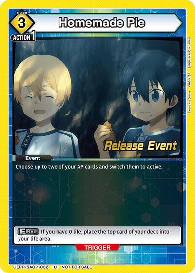Homemade Pie UE07BT: Sword Art Online Release Event Cards card price