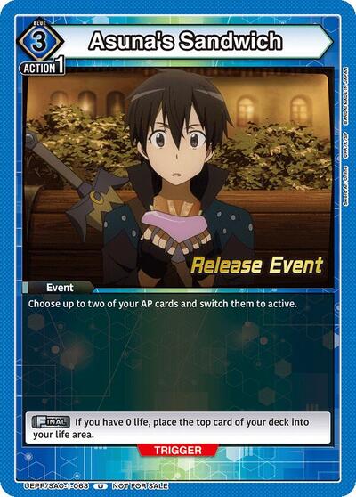 Asuna's Sandwich UE07BT: Sword Art Online Release Event Cards card price
