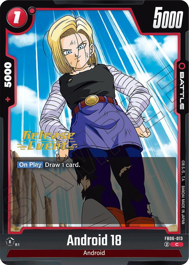 Android 18 - FB06-013 - Rivals Clash Release Event Cards - Dragon
