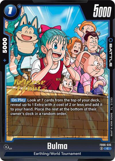 Bulma Rivals Clash Release Event Cards Common Dragon Ball card — value and price