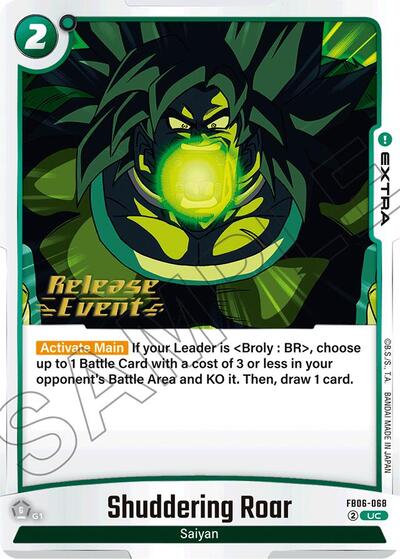 Shuddering Roar Rivals Clash Release Event Cards Uncommon Dragon Ball card — value and price