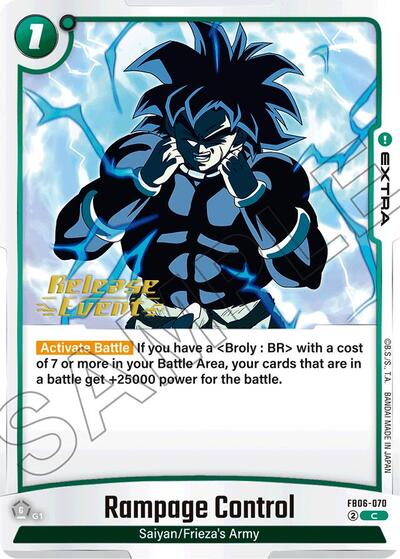 Rampage Control Rivals Clash Release Event Cards Common Dragon Ball card — value and price