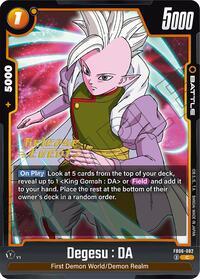 Degesu : DA - Rivals Clash Release Event Cards - Dragon Ball Fusion World card