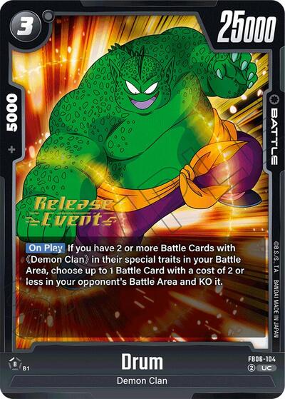 Drum - FB06-104 Rivals Clash Release Event Cards Uncommon Dragon Ball card — value and price