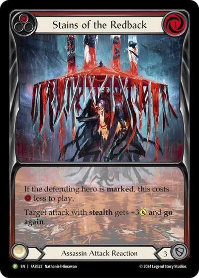Stains of the Redback (Red) - FAB322 Flesh and Blood: Promo Cards card price