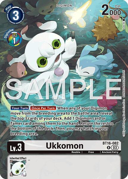 Ukkomon digimon card
