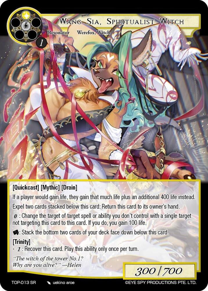 Wang Sia, Spiritualist Witch