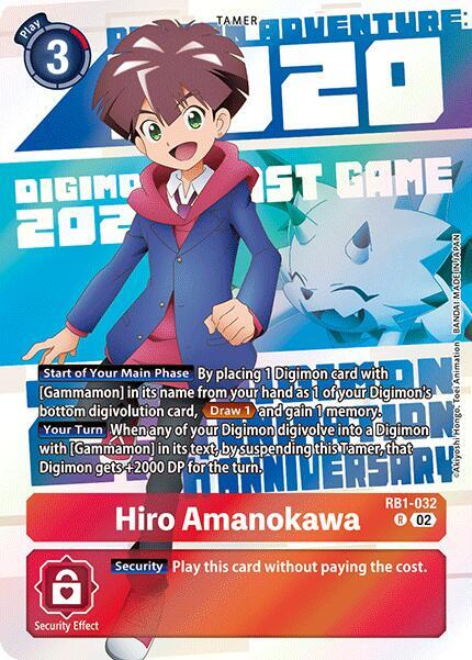 Hiro Amanokawa Digimon Animation Series 25th Anniversary Set digimon card