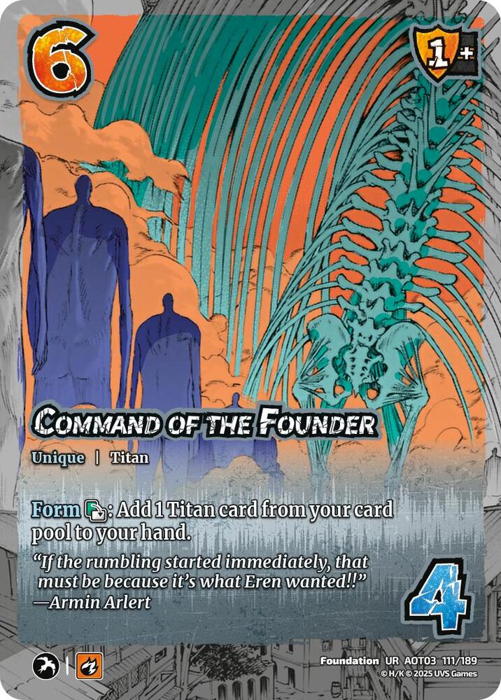 Command of the Founder - Attack on Titan: Apocalypse - UniVersus