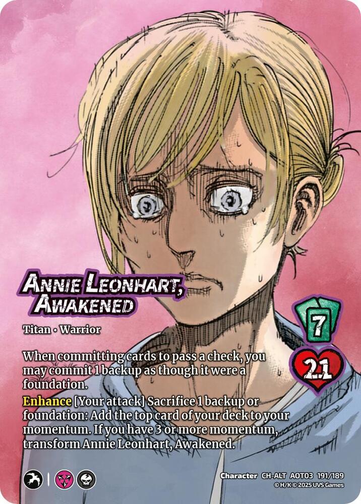 will annie Annie Leonhart, Awakened // Female Titan, Finale (Alternate Art