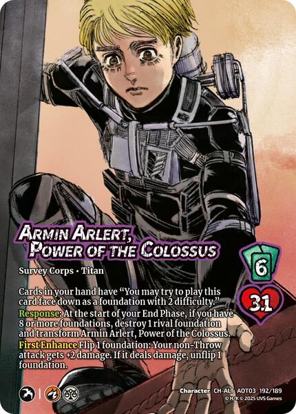 Arminページ Armin Arlert, Power of the Colossus // Colossus Titan, Finale