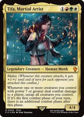 MTG FF 格闘家、ティファ ボーダーレス foil 神話レア M 206 MTG FF 格闘家、ティファ ボーダーレス 神話レア M 206 FFVII