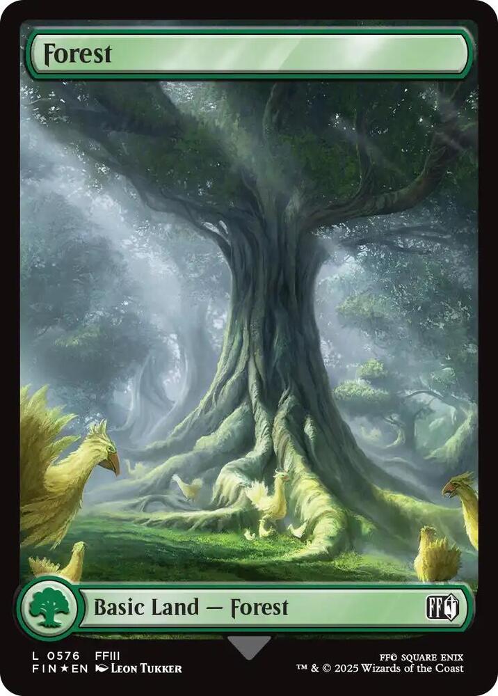 Forest (0576) (Surge Foil) - FINAL FANTASY - Magic: The Gathering