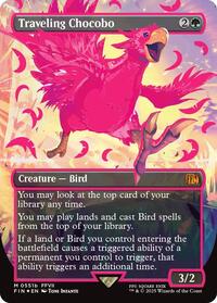 Traveling Chocobo (Borderless) (Neon Ink Pink)