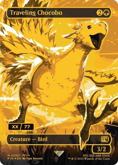 Traveling Chocobo Borderless Serial Numbered