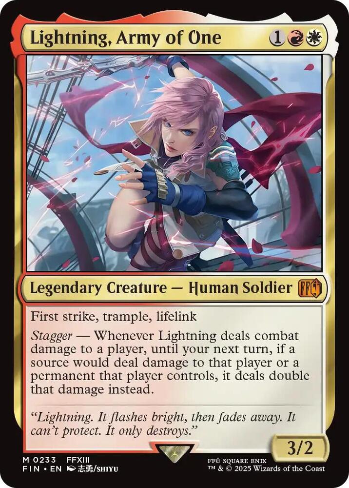 Lightning, Army of One - FINAL FANTASY - Magic: The Gathering Lightning, Army of One - FINAL FANTASY - Magic: The Gathering