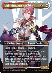 Lightning, Army of One (0400) (Borderless) - FINAL FANTASY - Magic: The Gathering card