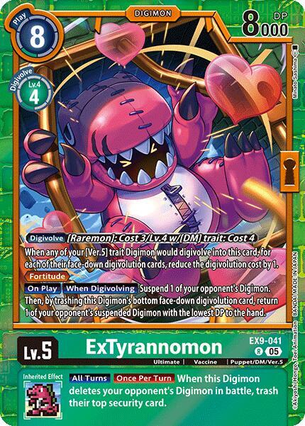 TOMASON MONSTER'S CARD Vol2 レアカード ExTyrannomon - Versus Monsters - Digimon Card Game - TCGplayer.com