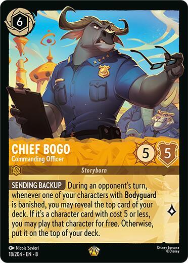 Chief Bogo- Commanding Officer - Reign of Jafar - Disney Lorcana