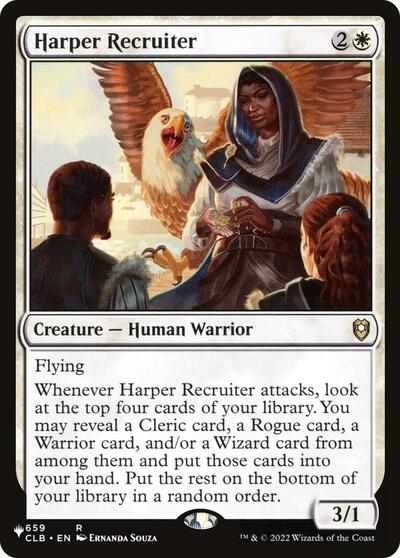 Harper Recruiter (The List) from PLST #CLB-659, Magic: The Gathering card