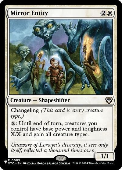 Mirror Entity (The List, from OTC) from PLST #OTC-83, Magic: The Gathering card