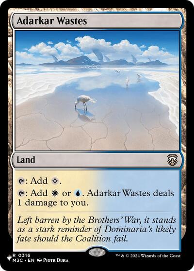 Adarkar Wastes (The List, from M3C) from LIST #M3C-316, Magic: The Gathering card