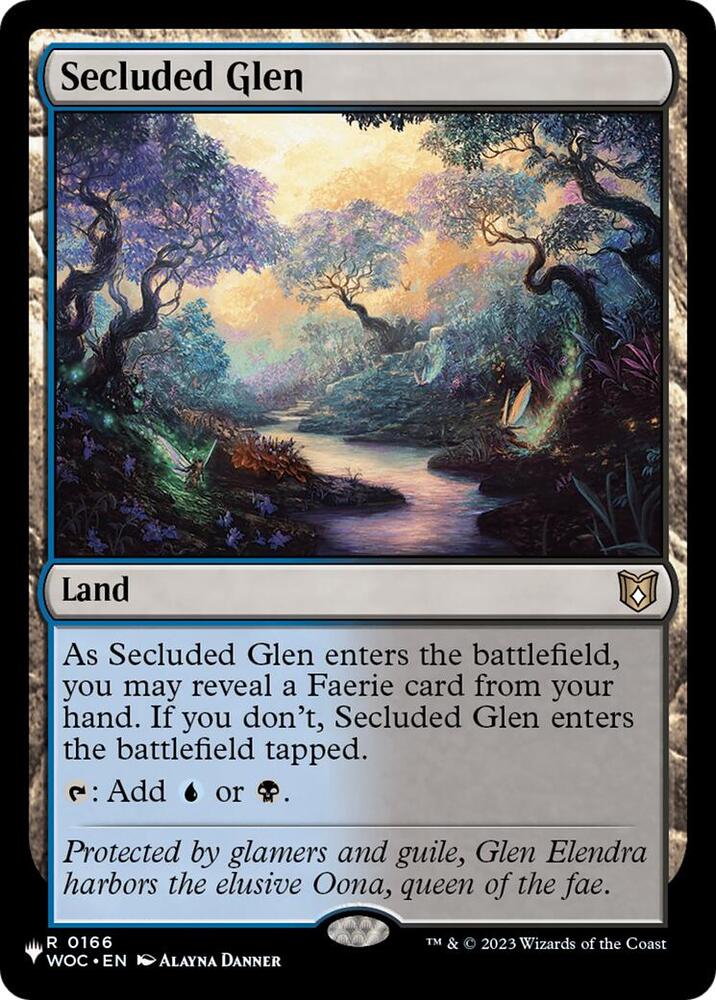 Secluded Glen #WOC-166 — The List
