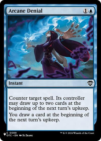 Arcane Denial (The List, from OTC) from PLST #OTC-89, Magic: The Gathering card