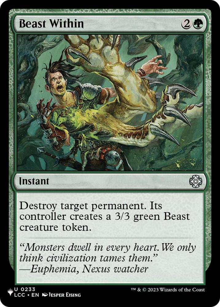 Beast Within #LCC-233 — The List