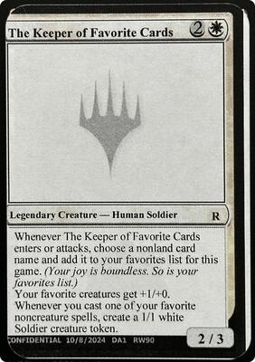 The Keeper of Favorite Cards