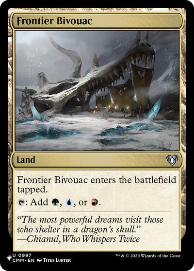 Frontier Bivouac (The List, from CMM) from PLST #CMM-997, Magic: The Gathering card