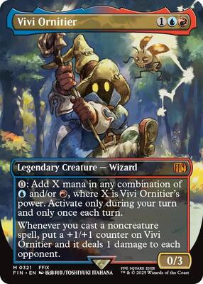 t*n様 ビビ　mtg Vivi Ornitier (Borderless) - FINAL FANTASY - Magic: The Gathering