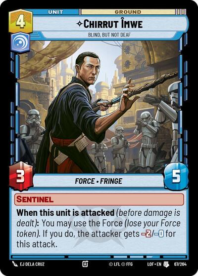 Chirrut Imwe Blind but not Deaf