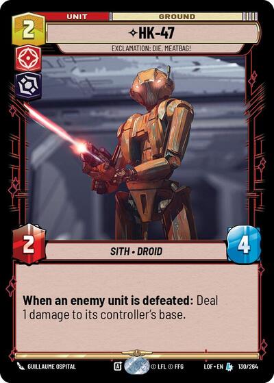 HK-47 - Exclamation: Die, Meatbag! card