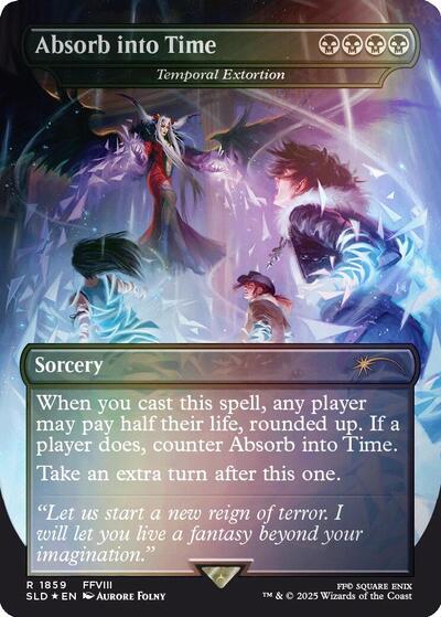 Absorb into Time Temporal Extortion Rainbow Foil