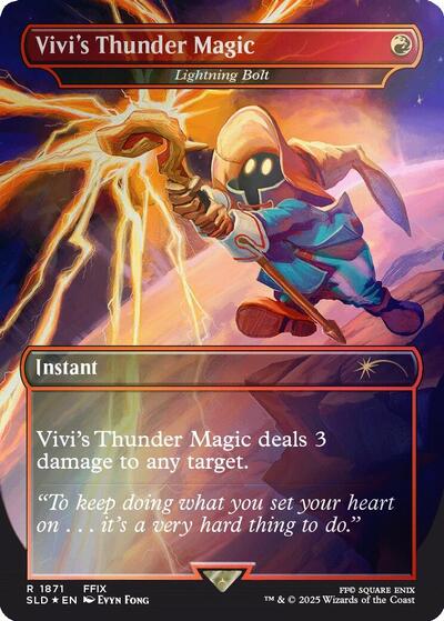 Vivis Thunder Magic Lightning Bolt Rainbow Foil
