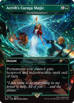 エアリスの魔法「ケアルガ」/Aerith's Curaga Magic　4種 日】エアリスの魔法「ケアルガ」/Aerith's Curaga Magic[英雄的