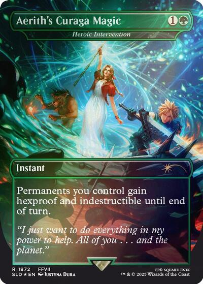 Aeriths Curaga Magic Heroic Intervention Rainbow Foil