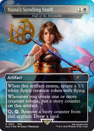 Yunas Sending Staff Staff of the Storyteller Rainbow Foil