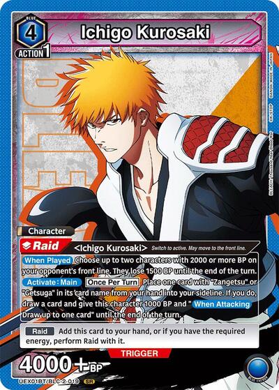 Ichigo Kurosaki (019) UEX01BT: BLEACH: Thousand-Year Blood War Vol.2 Super Rare Union Arena card — value and price