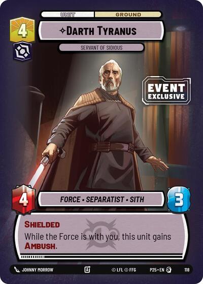 Darth Tyranus - Servant of Sidious card