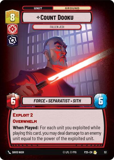 Count Dooku - Fallen Jedi card
